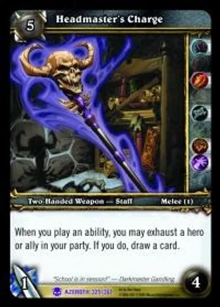 WoW TCG Heroes of Azeroth Headmasters Charge 325-361 Epic Rare