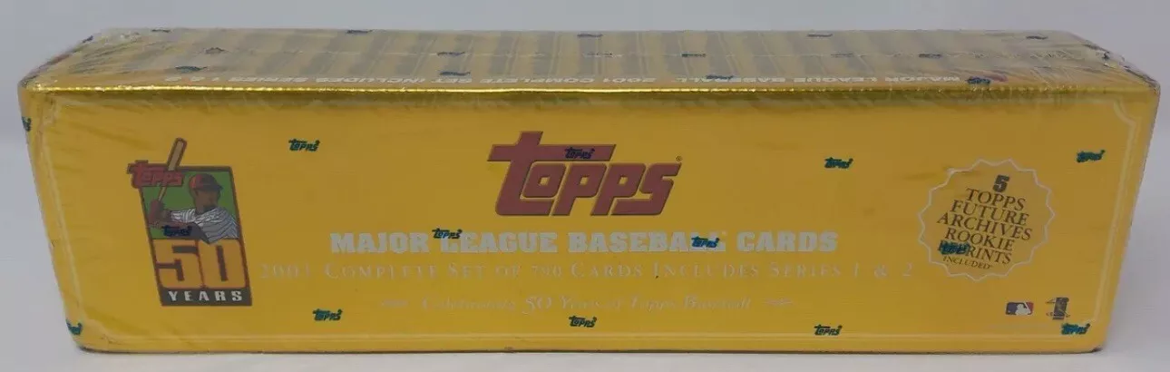 2001 Topps MLB Baseball Cards Sealed Set Gold Box Series 1 & 2